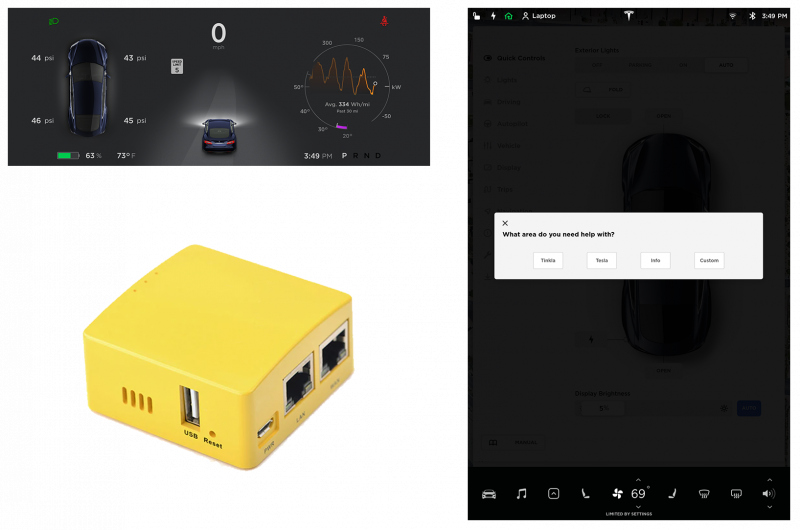 Tinkla Buddy hardware with IC and CID integration screens